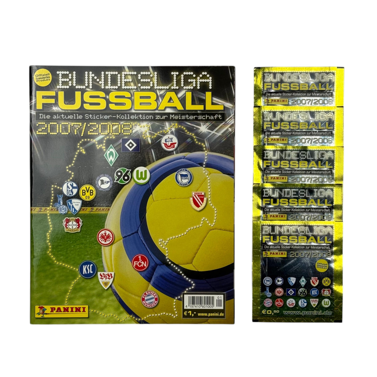 Panini Bundesliga 2007-08 – Album + 5 Sticker-Tüten